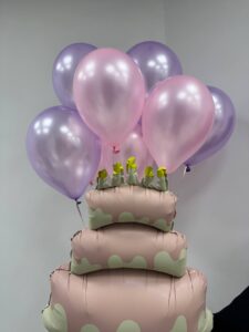 Набор шаров «Торт» с розовыми и фиолетовыми шарами купить в Гродно